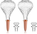 12 oz Plant Watering Globes, Clear Glass Self Watering Bulbs Top Fill with Terracotta Spikes Stake, Self Watering Planter Insert Vacation Automatic Plant Waterer Device for Indoor & Outdoor 2Pack by Unknown