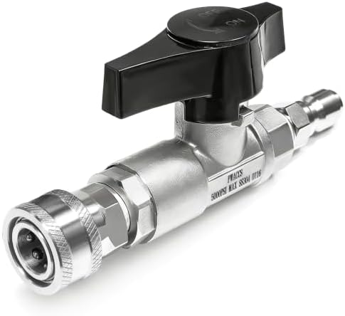 PWACCS Ball Valve Pressure Washer, 3/8" Quick Connect Shut Off Valve by PWACCS