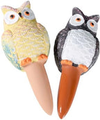 Pack of 4 Large Owl Shaped Ceramic Plant Watering Stakes Automatic Drip Irrigation Spikes for Indoor Outdoor Garden Deco - Image 4