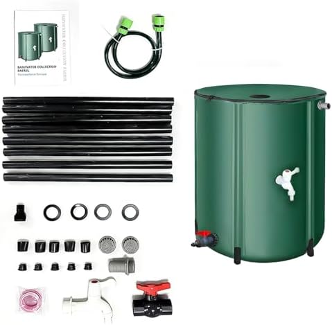 Foldable Rain Barrel, Portable Rainwater Collector for Garden Irrigation (380L) by Unknown