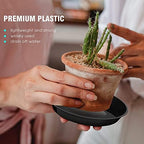 6 Pack Plant Saucer 12 14 16 18 20 22 Inch Plastic Plant Tray, Sturdy and Durable Flower Pot Container Accessories Plant Pot Saucers for Indoor and Outdoor (22 Inch, Black) - Image 4