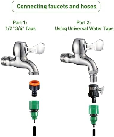 Automatic Drip Irrigation Kit Hose with Adjustable Drippers for Garden Plants Flowers Bonsai Efficient Auto Watering System (15m (49.2ft)) - Image 3
