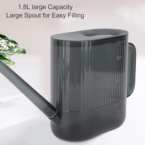 Watering Can, 1.8L Long Spout Water Can, PP Indoor Plants Watering Can for Indoor House Plant Bonsai Outdoor Garden Flowers (Gray) - Image 6