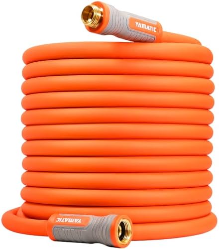 YAMATIC 100ft Garden Hose, 5/8in I.D. 360° Swivel Handle, Burst 600 PSI by YAMATIC