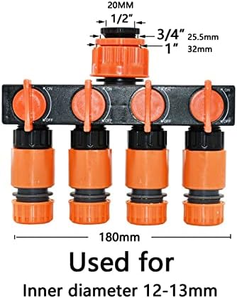 Garden Hose Splitter 2/4-way Garden Tap Y-Type Water Connector Agriculture Water Pipe Fittings 1Pcs (Color : J) - Image 2