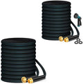 Garden Hose 50ft+ Garden Hose 100ft,Non-Expanding Water Hose, Flexible Ultra-Light, Anti-Kink, Wear-Resistant, Portable, Easy Storage, Hose for Outdoor, Garden, Yard and Lawn, Black Lake Blue by Hepciee