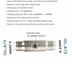 10 Pack High Pressure Brass Misting Nozzles With 1/4" Interface Quick Connector, Anti Drip Fogging Spray Head, Cleanable Water Mist Sprayers 10/24 UNC Mist Nozzle Dust Control(Size:Orifice 0.15mm ,) - Image 3