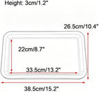 Durable Rectangular Resin Potted Plant Trays, Planter Water Tray - Image 2