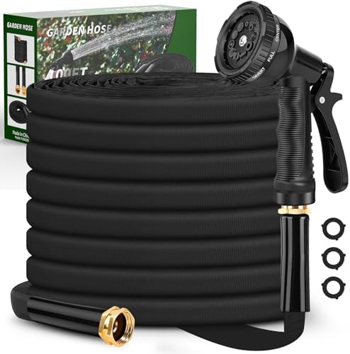 Itsonestep Garden Hose 100ft, 3/4GHT Non-Expanding Water Hose Lightweight, Flexible Garden Hose with 10 Function Nozzle, Kink-Free, Sturdy, High-Pressure, Abrasion Resistant Hoses for Yard, Garden by Itsonestep