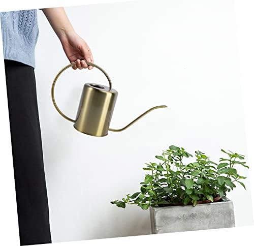 Holibanna Brass Watering Can for Plants Long Spout Stainless Steel Kettle 1.5L Capacity for Indoor and Outdoor Use Practical Watering Pot Ergonomic Handle - Image 3