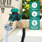 2 Way Hose Splitter for Garden Hose, Dual Outlet Water Hose Connector 3/4 Inch GHT - Image 5