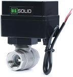 U.S. Solid Motorized Ball Valve- 1/2" Stainless Steel Ball Valve with Full Port, 9-36V AC/DC, 2 Wire Auto Return Setup, Normally Closed (N/C) - Image 2