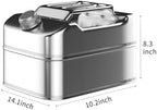 2.6 Gallon (10QT) 304 Stainless Steel Oil Storage Can with Spout, Food-Grade Cooking Oil Dispenser, Easy Pour Design for Restaurant, Food Truck, Camping Garden - Image 4