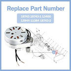 18743 Timer Motor 120V 1/30 RPM Clockwise Time Motor Replacement - Image 5