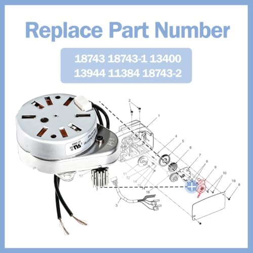 18743 Timer Motor 120V 1/30 RPM Clockwise Time Motor Replacement - Image 5