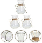 3pcs Glass Flower Storage Bottle Hydroponic Plant Vase Xmas - Image 7