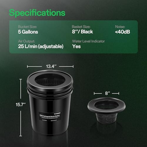 VIVOSUN DWC Hydroponics Grow System with Top Drip Kit 4 Buckets - Image 2