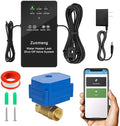 WiFi Water Leak Detector with Automatic Shutoff Valve，Zuomeng Smart Water Heater Remote Stop Device with Leak Sensor, Leakage Alert Push, 3/4" NPT 150PSI Brass Valve, Get Rid of Water Leakage by Zuomeng