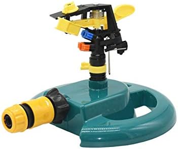 Garden Impact Sprinkler Double Outlet 360 Degree Rotating Nozzle with Stand - Image 5