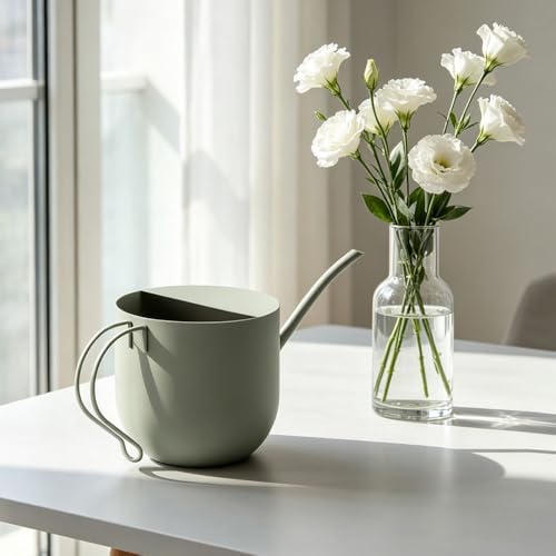 Green Watering Can 50oz Stainless Steel for Indoor Plants - Image 3