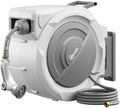 SILVEL Retractable Garden Hose Reel, 1/2 in x 115ft Wall Mount Heavy Duty Automatic Hose Reel with 10 Pattern Nozzle, Any Length Lock & Slow Return System, 180°Swivel Bracket Upgraded UV Resistant by SILVEL