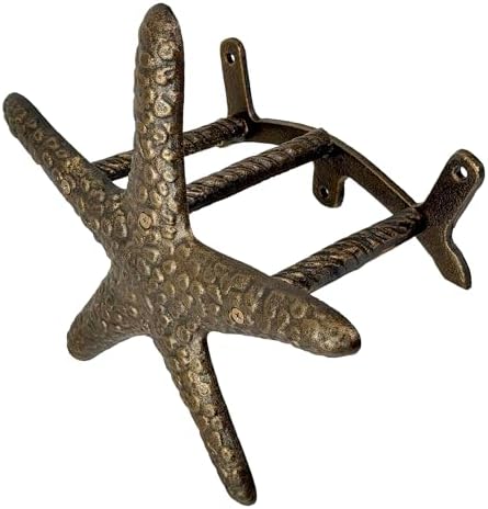 Zeckos Garden Hose Holder Starfish Bronze 12 Inch Cast Iron - Image 3