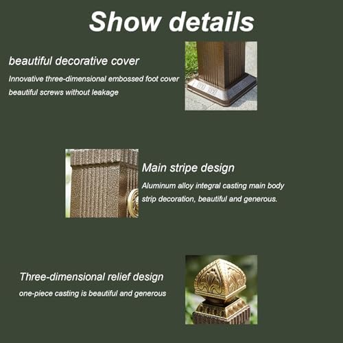 Freestanding Garden Hose Holder Brass Faucet - Outdoor Retro Post Faucet for Car Washing and Watering, Vertical Water Column Feature - Image 4