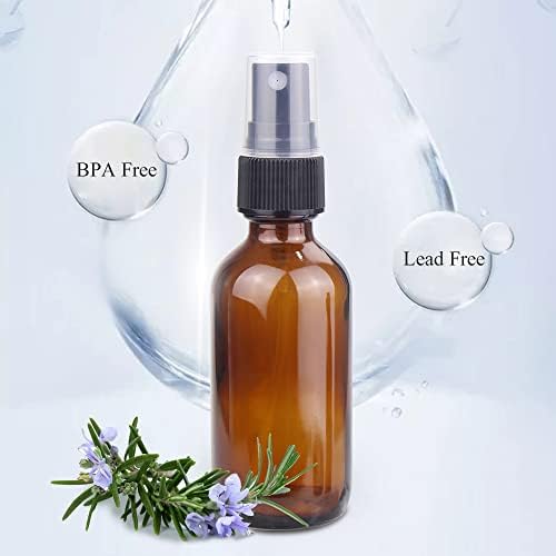 Wedama Spray Bottle, 2 oz Fine Mist Glass Spray Bottles, Little Refillable Liquid Containers for Watering Flowers Cleaning (32 Pack, Amber) - Image 5