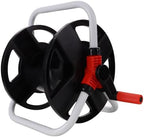 FENICAL Freestanding Garden Hose Reel with Water Gun Holder Black Sturdy Hose Storage Rack for Outdoor Lawn and Patio for Home Watering by FENICAL