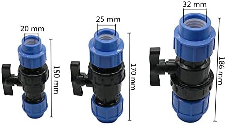Hose Connector Adapter DN20 DN25 DN32 Pipe PE Valve Connector Inner Diameter 20mm / 25mm / 32mm Pipe Water Control Switch Garden Irrigation Adapter (Color : DN32) - Image 3