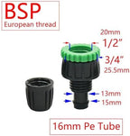 Garden Supplies Garden Tap 1/4" Hose Quick Connector 4/7 8/11 16mm Barb Water Pipe Joint 1/2" 1" 3/4" Male Female Thread Drip Irrigation Adapter Nozzle(Blue) - Image 2