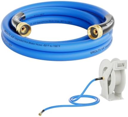 SPECILITE Female to Female Hot/Cold Garden Water Hose 5 ft x 3/4", Blue by SPECILITE
