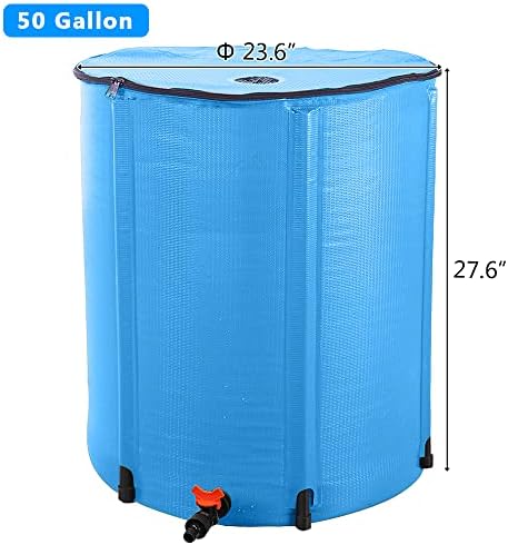 50 Gallon Collapsible Rain Barrel with Spigot and Zippered Top - Image 2