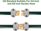 Hose repair kit,（3 Sets）garden hose repair Fittings Aluminum Female and Male With Zinc Clamp Water Hose End Repair Connector Fit 3/4 Inch And 5/8 Inch Garden Hose，garden hose repair kit (Pack of 2) - Image 4
