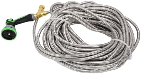 Stainless Steel Garden Hose for Irrigation, Car Washing, 100 Foot - Image 2