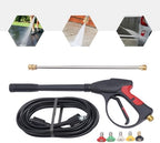 Portable High Pressure Washer Spray Gun 3000PSI High Pressure Car Washer Gun Handheld Wand Lance with 5 Nozzle Tips & 26.25FT High Pressure Tube Complete Cleaning Kit for Home Garden Vehicles - Image 2