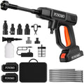 Cordless Pressure Washer, Electric Power Washer with 2x4.0Ah Batteries, Portable Lightweight Car Washer Gun with 6-in-1 Nozzle, Foam Pot, Handheld Power Cleaner for Car, Garden, Patio & Fence by DrhisekiTheCleanYouWant