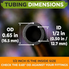 CARPATHEN 1/2" Irrigation Tubing for Quick Connect Drip System Kit, 50 feet - Image 2