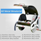Stainless Steel Garden Hose Reel-with Cover,Wall-Mounted Watering Gun Hose Organizer,2 Installation-Wall Mounted/Placed,Garden Hose Reel Cart - Image 5