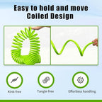 AUTOMAN Recoil Garden Water Hose 50 ft, EVA Curly Water Hose with Brass Connectors, Garden Hose Coil,Includes 7-Pattern Function Sprayer,Retractable,Corrosion Resistant Garden Coil Hose.Green - Image 2