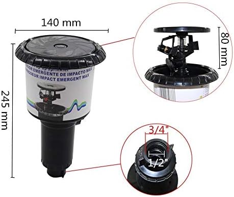 Xiaochen Irrigation Dripper Sprinkler Lawn Garden Watering Sprinkler Rotate Pop-up Sprinkler Farmland Large Water Flow Sprinkler Irrigation Agriculture Tools - Image 2