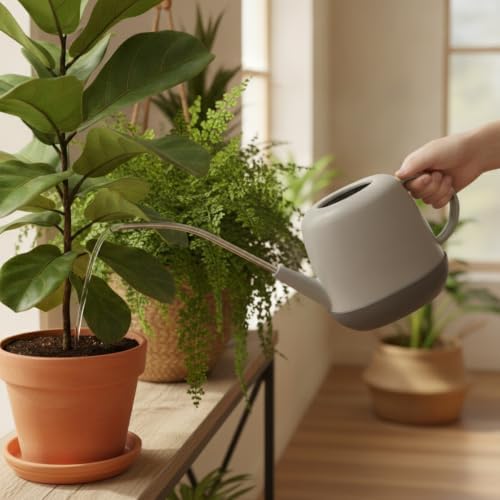 Long Spout Watering Can for Indoor Plants, Durable PP Plastic Pot Waterer with Precision Flow Control for Hanging Baskets and Dense Foliage - Image 2