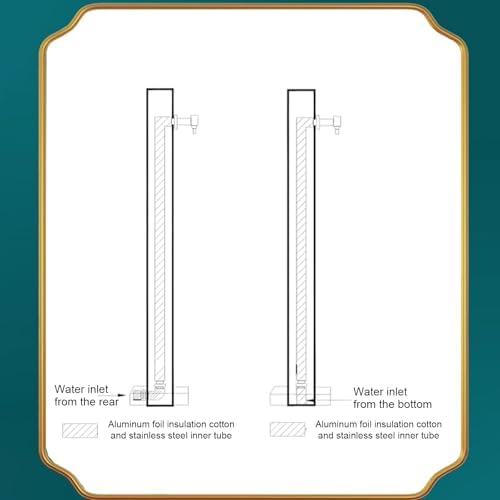 Floor Mounted Faucet Outdoor Water Pipe Vertical Fountain Irrigation Column,Large Stainless Steel Garden Water Column - Freestanding Outdoor Faucet with Antifreeze Design for Efficient Irrig - Image 6