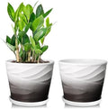 Ceramic Plant Pots, 6 Inch, Set of 2 by YUFDA