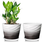 Ceramic Plant Pots, 6 Inch, Set of 2 by YUFDA