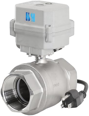 2" DN50 110-230VAC Normally Closed CF8/Stainless Steel 304 Manual Override Motorized Electrical Ball Valve With U.S. Plug - Image 2
