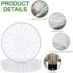 DoubleFill 6 Pcs 25 Inch Plant Saucer Clear Plastic Round Large Trays - Image 3