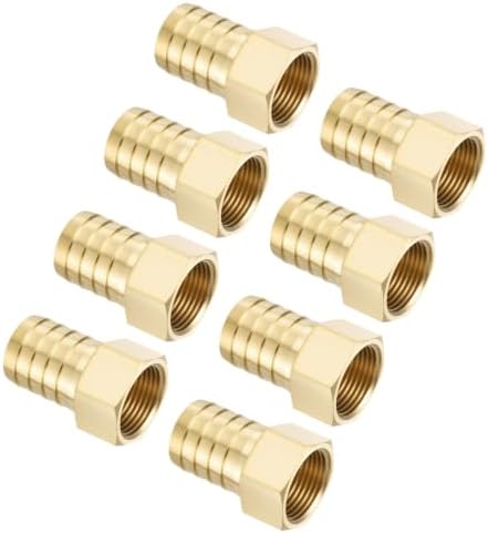 8pcs Brass Hose Barb Fittings 1" Hose Barb to 3/4" NPT Female by Kozelo