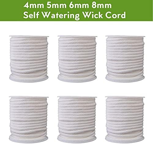 1pcs 4/5/6/8mm Self Watering Cotton Wick Cord Potted Plant Planting Planter Pot Automatic Slow Release, for Garden Drip Irrigation System (Size : 8mmx100m) - Image 3