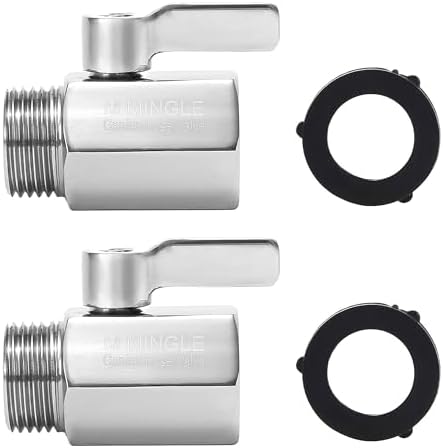 M MINGLE Garden Hose Shut Off Valve, Stainless Steel, 3/4 Inch, 2-Pack - Image 2